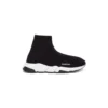 Balenciaga 'speed' Black Sneakers With Logo In Stretch Fabric Woman