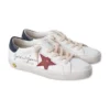 Golden Goose Sneakers Bianche In Pelle Con Lacci Effetto Vintage Bambino