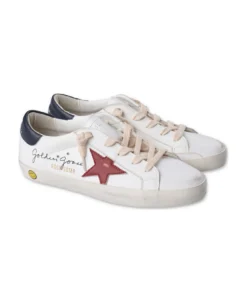 Golden Goose Sneakers Bianche In Pelle Con Lacci Effetto Vintage Bambino